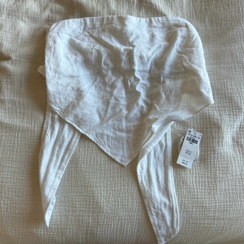 Abercrombie & Fitch White Wrap Top